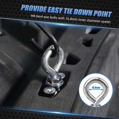 NICECNC 2Pairs Tie Down Anchors Cargo Hook Lock For Can-Am Maverick X3 2017-2021 - Picture 2 of 11