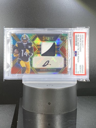2022 Panini Select George Pickens Tie-Dye Prizm Patch Auto RPA /25 POP 1 PSA 10 - Bild 11 von 19