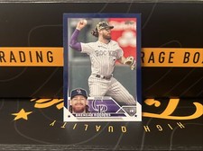 Topps 2023 Series 1 Brendan Rodgers Blue Parallel Card #287