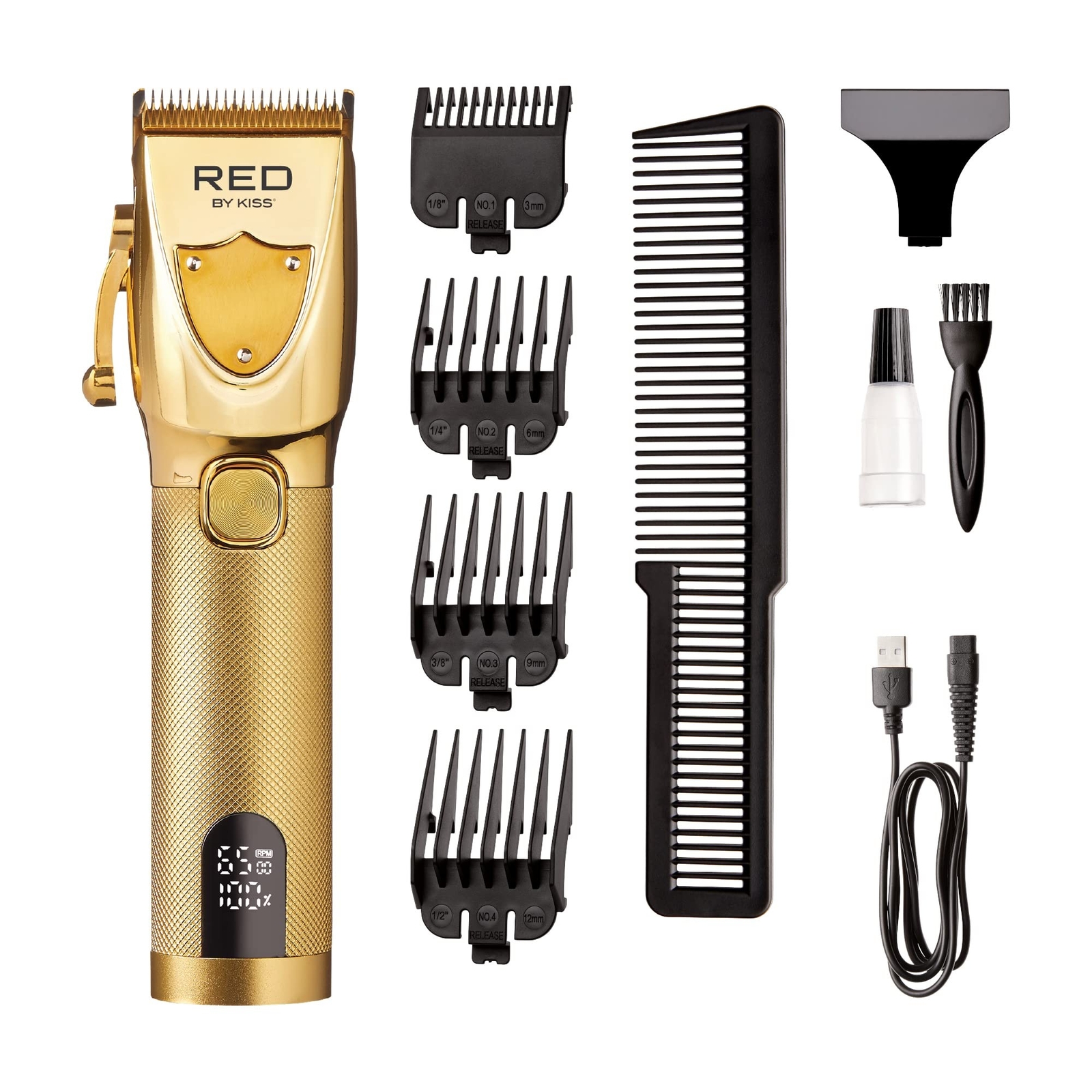 RED by Kiss Cordless Hair Clippers, Hair Trimmer for Professional Haircut, Gr...