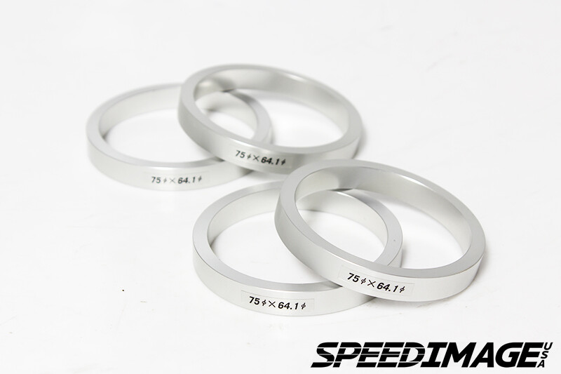 RAYS WHEELS ALUMINUM HUB CENTRIC RING 7564, OD 75MM TO ID 64MM SET OF