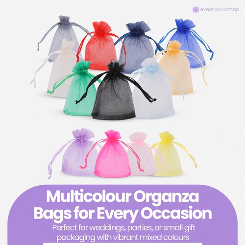 Wedding Favour Organza Bags 7x9cm Gift Pouches Candy Drawstring Bag 1–100pcs - Picture 29 of 228