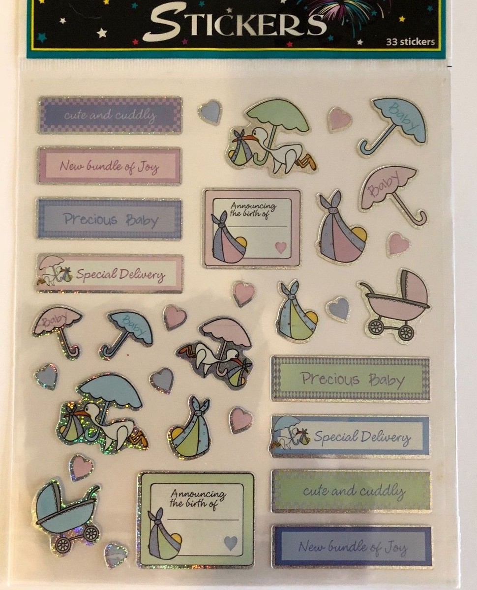 Baby Shower Sheet Of Stickers