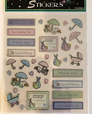 1 sheet 33 sticker Baby shower birth announcement Stickers scrapbooking card