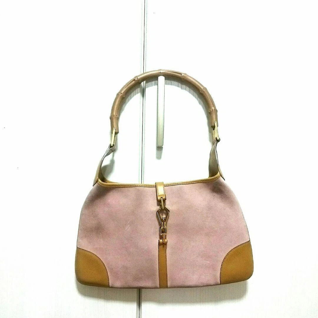 Sac à main GUCCI daim rose pastel 12,9 pouces