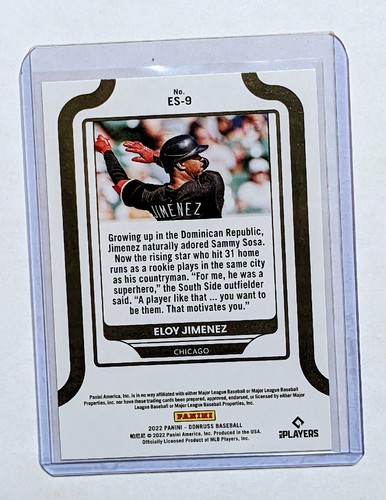 2022 Panini Donruss - Elite Series #ES-9 Eloy Jimenez - Picture 2 of 2