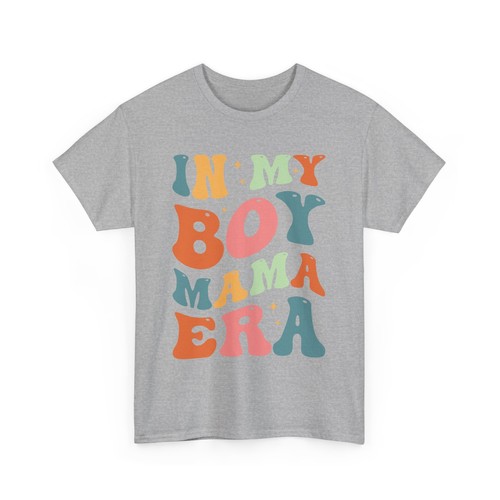 In My Boy Mama Era T-Shirt, Fun Groovy Boy Mom Tee, Trendy Cute Mother's - Picture 5 of 15