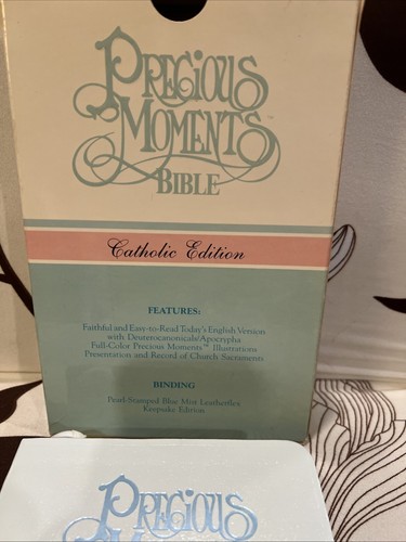 Holy Bible 1978 Precious Moments Catholic Edition w/ Original Box, Stamped, New - Picture 3 of 15
