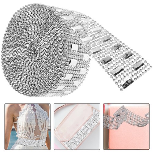 Drilling Decorative Materials Bride Crystal Ribbon Rhinestone Trim - Picture 5 of 12