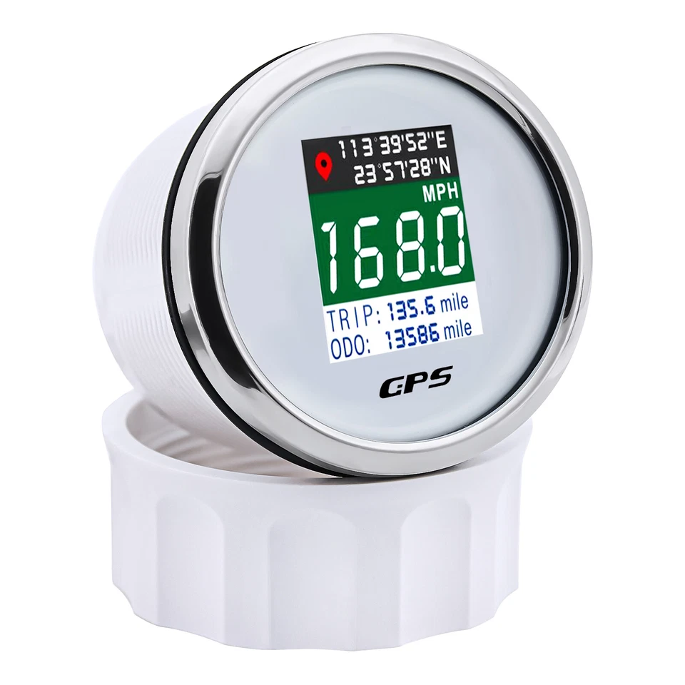 52mm Waterproof Digital GPS Speedometer Odometer Gauge for Motorcycle Car Boat  - Image 4 of 4