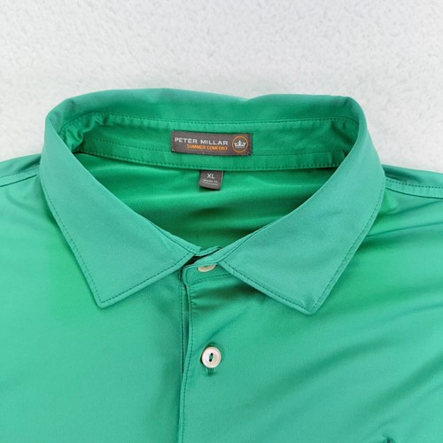 Camisa Polo Peter Millar Para Hombres XL Verde Verano Comodidad Gerónimo Golf *MANCHAS* - Imagen 6 de 11