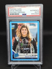 2020 Panini Donruss Carolina Blue Hailie Deegan Rookie RC Signed Auto  PSA/DNA