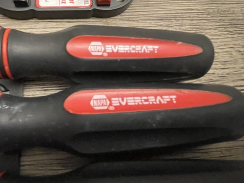 Napa Evercraft Screwdriver Slotted Phillips Flat Head Driver Stubby Lot Set Tool - Picture 4 of 13