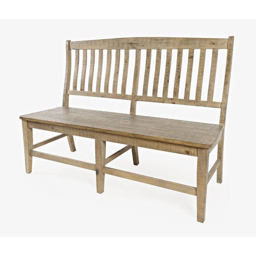 Carlyle Crossing Modern Rustic Solid Wood Slatback Dining Bench - Picture 6 of 6