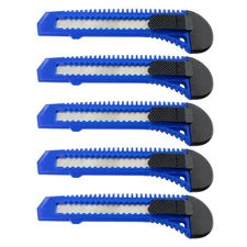 BULK Retractable Utility Knife 5 Pack 6 Inch Manual Lock Snap off Blade Large