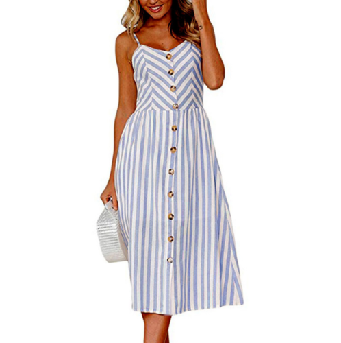 Summer Women Boho Holiday Strappy Floral Maxi Beach Sundress Party Long Dress - Picture 86 of 117
