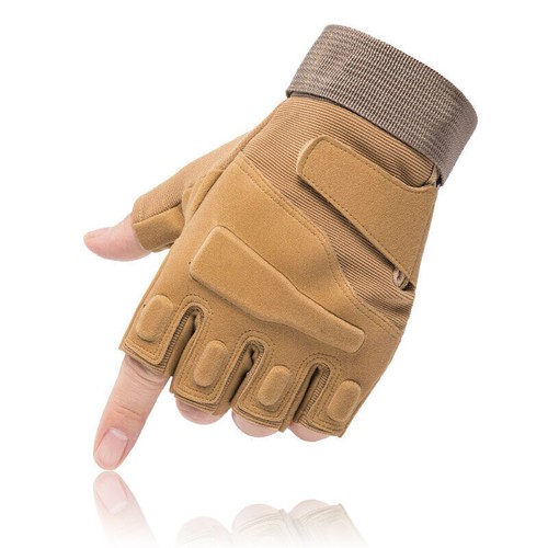 Leder Allwetter Motorrad Motorrad Handschuhe Kohlefaser Knöchel Armee Kampf - Bild 12 von 12
