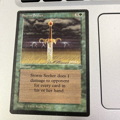 mtg Magic 1x Storm Seeker Legends ZIPPERED ZIPPER MISPRINT MISCUT - Picture 1 of 4