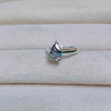 Pear Cut Alexandrite handmade rings 925 Sterling Silver ring for wedding ring
