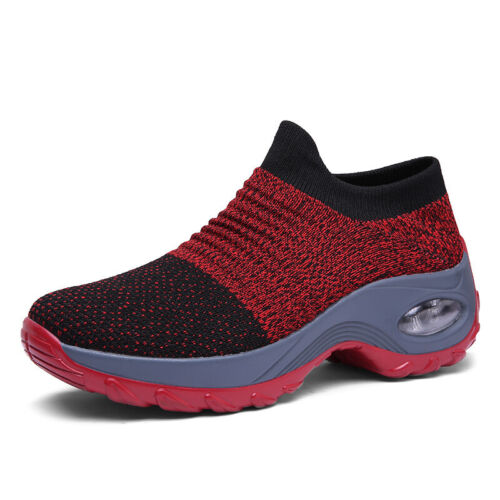 Para mujer Cojín de aire Zapatos deportivos para correr Malla transpirable Caminar Tenis sin cordones - Imagen 22 de 23