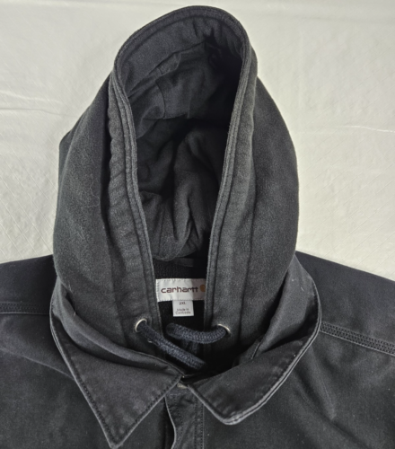 Carhartt Quick Duck Jacke Mantel 2XL schwarz Fleece gefüttert Barn Chore Bau - Bild 14 von 16