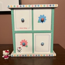 Vintage Sanrio hello Kitty wood drawers jewelry 2000