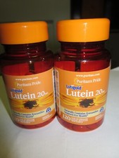 Puritan' Pride Lutein 20 Mg with Zeaxanthin 2-pack Puritan's Pride 120 caps each