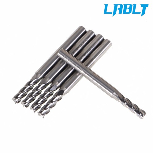 LABLT 5 Stck. 5/32 Zoll 4 Flöte 9/16 Zoll Schnittlänge 2 Zoll Gesamtlänge Hartmetall Schaftfräser - Bild 5 von 12