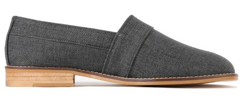 Mocasines sin cordones para fumar Firenze Atelier hechos a mano gris de lona para hombre - Imagen 6 de 12