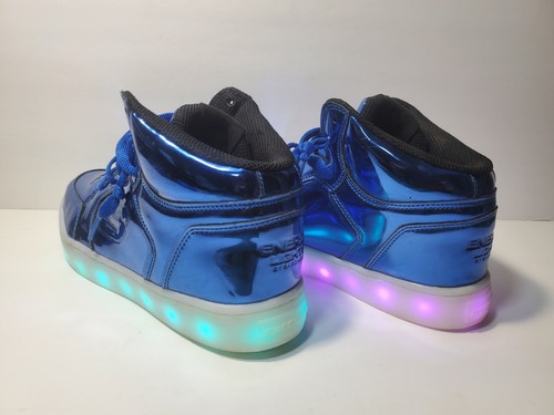 Skechers Boys Energy Lights Eliptic 90603L Blue Casual Shoes Sneakers - Size 4 - 第 4/8 張圖片