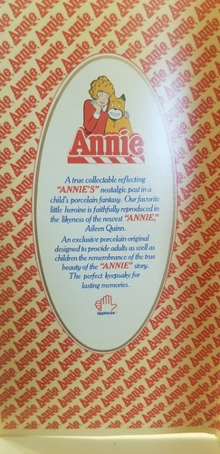 Cute Vintage 1982 Applause Annie Genuine Handpainted Porcelain 10" Doll - Picture 5 of 12