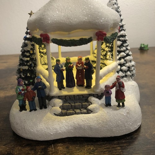 Figurina Teleflora Thomas Kinkade 2023 dolci suoni di Natale illuminata - Foto 2 di 13