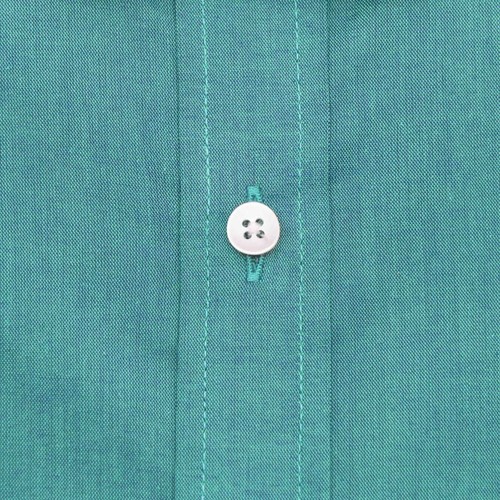 Peaky Blinders Turquoise Green Dress Shirt Men's Cotton Penny Round Club Collar - Picture 10 of 12