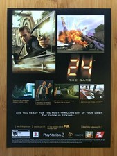 24: The Game PS2 Playstation 2 2006 Print Ad/Poster Kiefer Sutherland TV Series