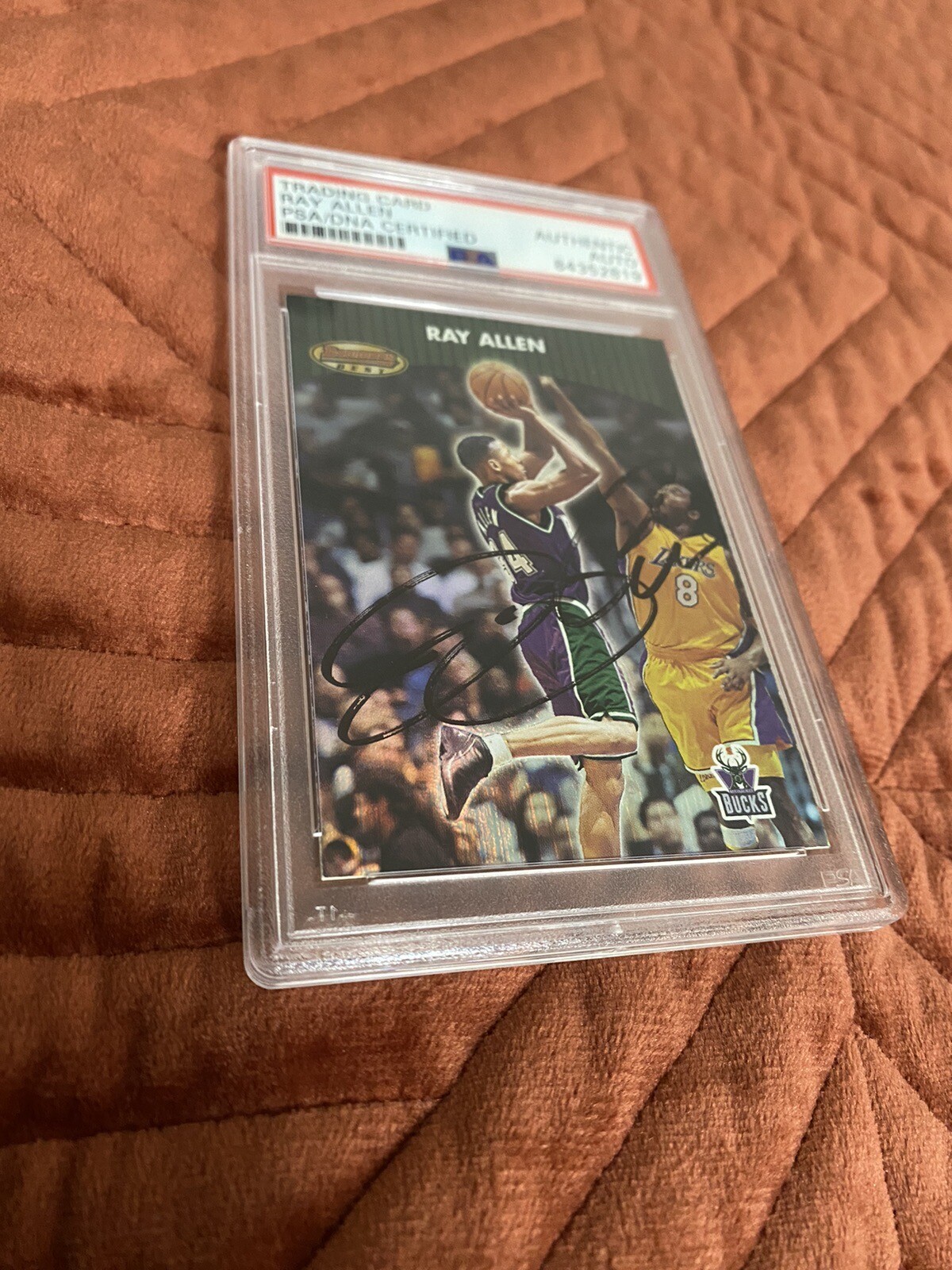 2001 Bowman's Best Ray Allen Refractor Auto w/ Kobe Bryant PSA/DNA Certified #85 - Picture 3 of 5