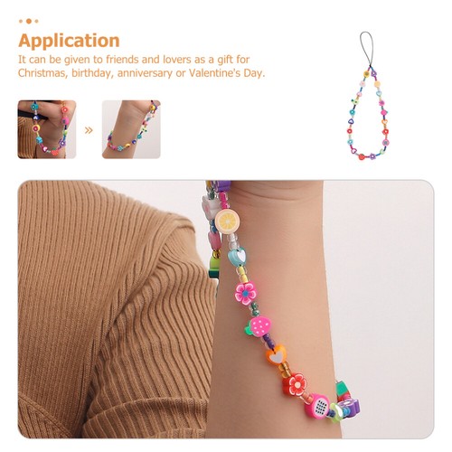 Handy Kette Damen Fräulein Lanyard Aus Polymerton Handy-Lanyard Dickem Seil - Zdjęcie 3 z 12