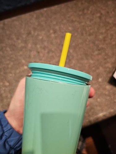 Starbucks 2021 Summer Ombré Teal & Yellow Stainless Venti 24 OZ Tumbler  - Picture 7 of 7