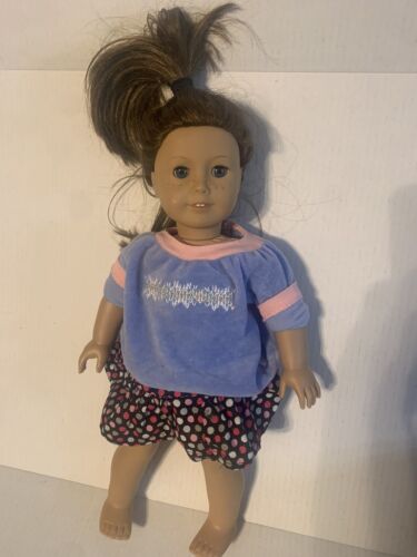 American Girl Puppe 18 Zoll braune Haare blaue Augen Sommersprossen - Bild 3 von 9