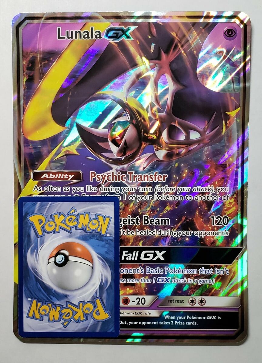 Lunala GX Near Mint Holo Rare Sun and Moon Base Set #66/149