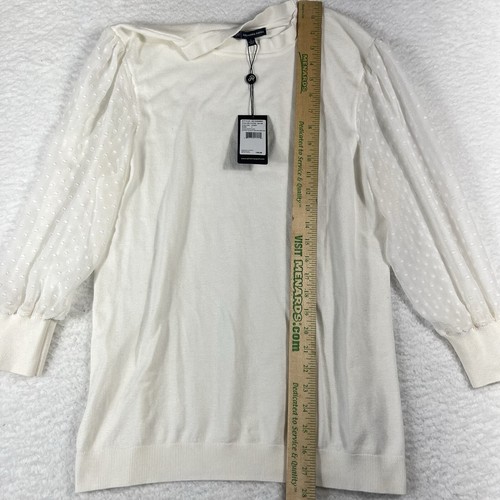 Maglione nuovo con etichette ADRIANNA PAPELL maniche pizzo grande clip punto due offerte AD1S300893 - Foto 10 di 12