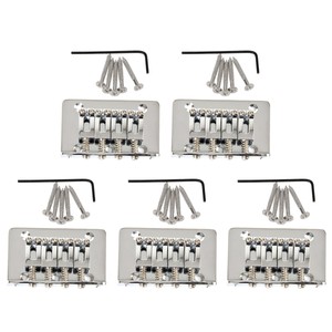 5-Sets-4-String-Fixed-Bridge-for-Mandolin-Ukulele-Cigar-Box-Guitar-Chrome