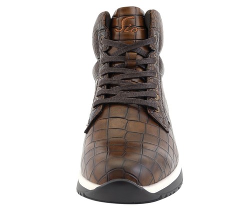 Sio Men's Sneakers Crocodile Print Fashion High Top Sneakers - Style Ryder - Picture 31 of 33