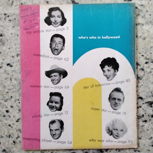 1953 Who's Hollywood 1000 Movie Stars Martin & Lewis Marilyn Rock Brando Oscars - Bild 15 von 15