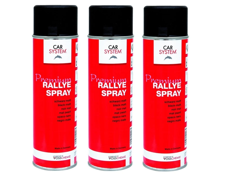3x Spraydose 500ml 1K CS Rallye Premium Spray Schwarz Matt Farbspray Autolack ! - Bild 1 von 1