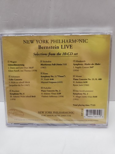 Bernstein Live with the New York Philharmonic (CD, 2000) Brand New Sealed - Picture 7 of 17