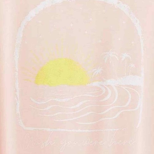 NWT Girls Tank Top Art Class Large Pink Beach Graphic Flowy Summer Sleeveless - Picture 3 of 4