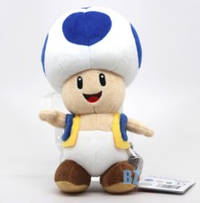 Little Buddy Nintendo Super Mario Blue Toad 8" Plush All Star Collection New