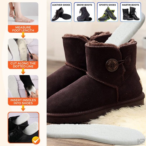 Wool Shoe Inserts - Sheepskin Insoles Women Shoe Liners for Women Mens Insoles - Picture 7 of 9