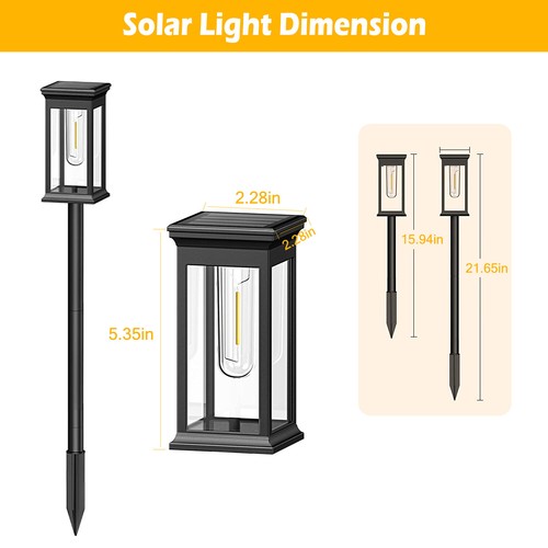 6Pack Solar Powered Stake Light Outdoor Landscape Lamp Yard Garden Light Decors - Picture 2 of 11
