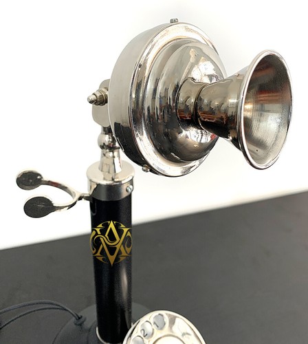 1920'S CANDLESTICK RECEIVER BETACOM TELEPHONE ENGLAND BLACK VINTAGE STYLE DECOR - Picture 1 of 5